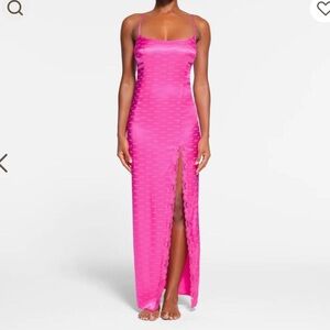 Skims Jacquard Lace Long Dress, Size Small, $108